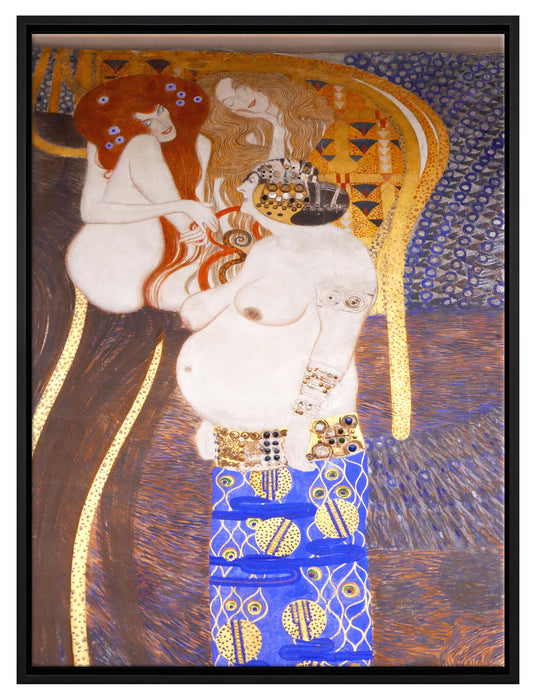 Gustav Klimt - Beethovenfriesrechter Teil  auf Leinwandbild gerahmt Größe 80x60