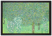 Gustav Klimt - Rosen unter Bäumen  auf Leinwandbild gerahmt Größe 60x40