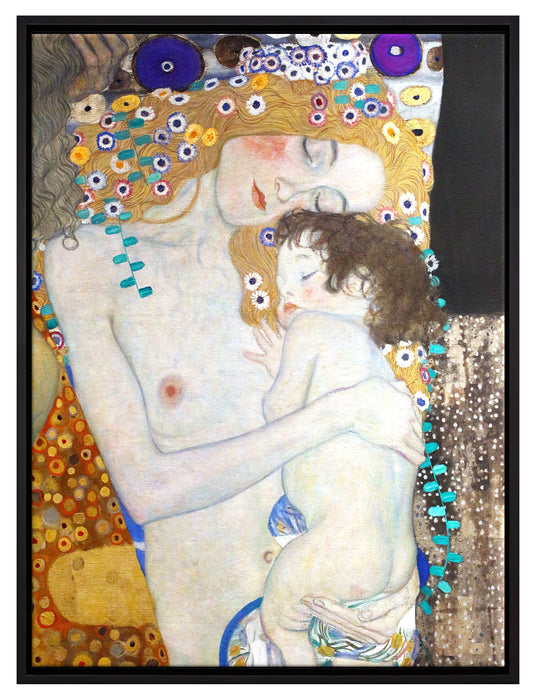 Gustav Klimt - Die drei Lebensalter einer Frau  auf Leinwandbild gerahmt Größe 80x60