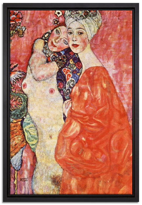 Gustav Klimt - Die Freundinnen  auf Leinwandbild gerahmt Größe 60x40