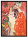 Gustav Klimt - Die Freundinnen  auf Leinwandbild gerahmt Größe 80x60