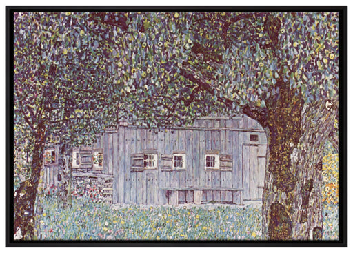 Gustav Klimt - Oberösterreichisches Bauernhaus auf Leinwandbild gerahmt Größe 100x70
