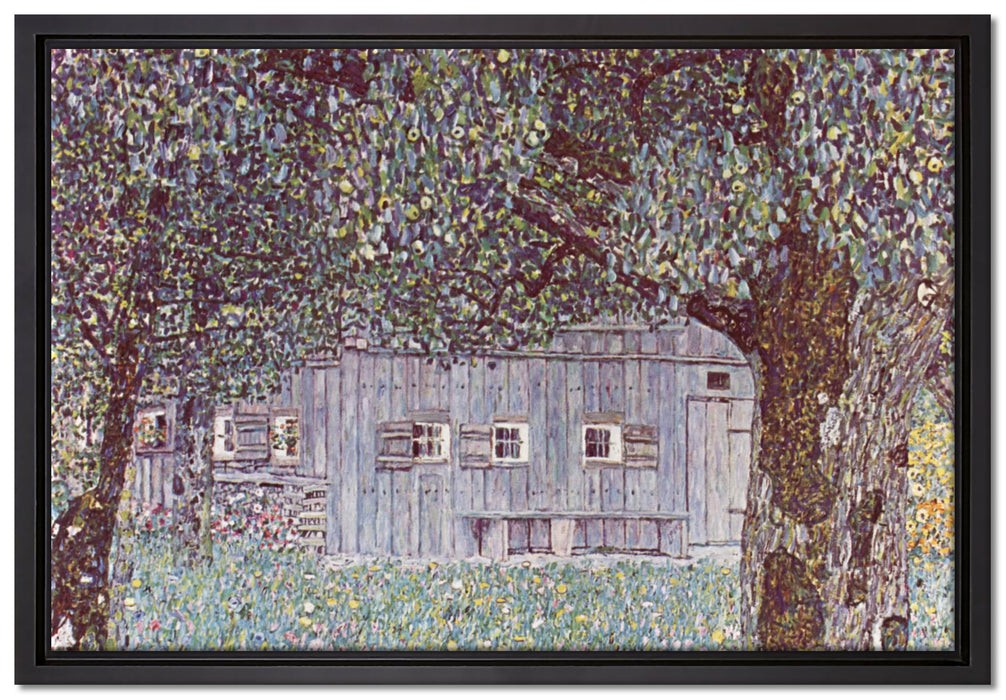 Gustav Klimt - Oberösterreichisches Bauernhaus  auf Leinwandbild gerahmt Größe 60x40