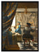 Johannes Vermeer - Die Allegorie der Malerei  auf Leinwandbild gerahmt Größe 80x60