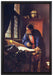 Johannes Vermeer - Der Geograph  auf Leinwandbild gerahmt Größe 60x40