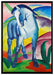 Franz Marc - Blaues Pferd auf Leinwandbild gerahmt Größe 100x70