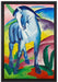 Franz Marc - Blaues Pferd  auf Leinwandbild gerahmt Größe 60x40