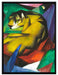 Franz Marc - Der Tiger  auf Leinwandbild gerahmt Größe 80x60
