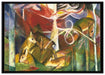 Franz Marc - Rehe im Wald I auf Leinwandbild gerahmt Größe 100x70