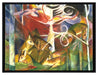 Franz Marc - Rehe im Wald I  auf Leinwandbild gerahmt Größe 80x60