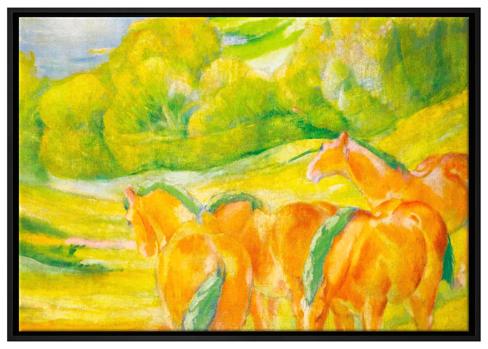 Franz Marc - Große Landschaft I auf Leinwandbild gerahmt Größe 100x70