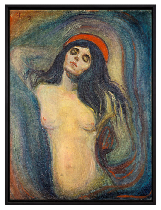 Edvard Munch - Madonna  auf Leinwandbild gerahmt Größe 80x60