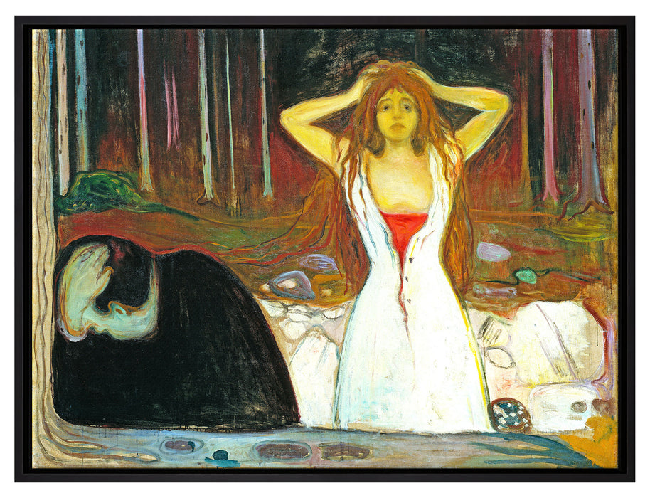 Edvard Munch - Asche  auf Leinwandbild gerahmt Größe 80x60