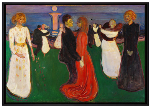 Edvard Munch - Tanz des Lebens auf Leinwandbild gerahmt Größe 100x70