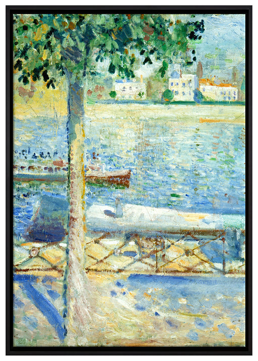 Edvard Munch - Die Seine bei Saint-Cloud auf Leinwandbild gerahmt Größe 100x70
