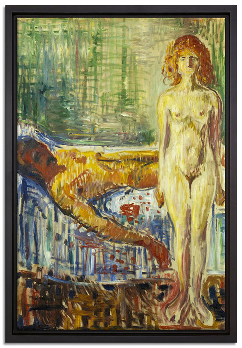 Edvard Munch - Der Tod des Marat II  auf Leinwandbild gerahmt Größe 60x40