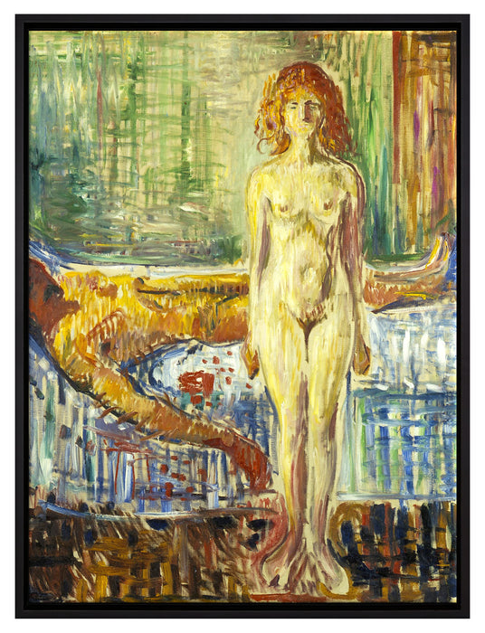 Edvard Munch - Der Tod des Marat II  auf Leinwandbild gerahmt Größe 80x60