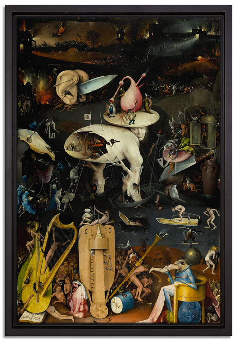 Hieronymus Bosch - Der Garten der Lüste III  auf Leinwandbild gerahmt Größe 60x40