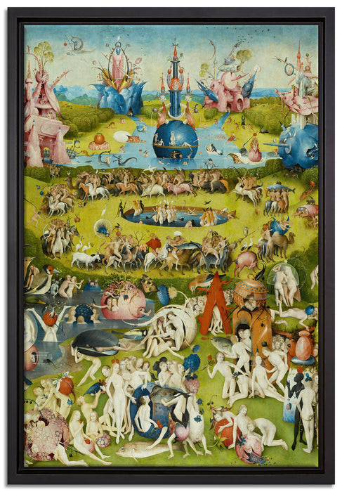 Hieronymus Bosch - Der Garten der Lüste IV  auf Leinwandbild gerahmt Größe 60x40