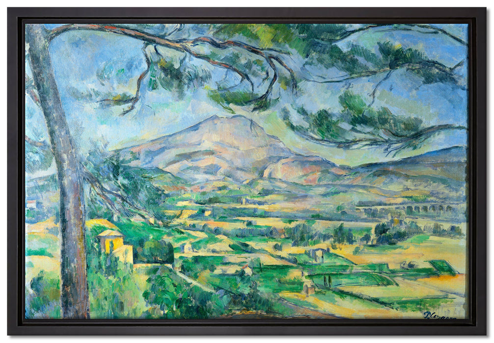 Paul Cézanne  - Mont Sainte-Victoireca  auf Leinwandbild gerahmt Größe 60x40