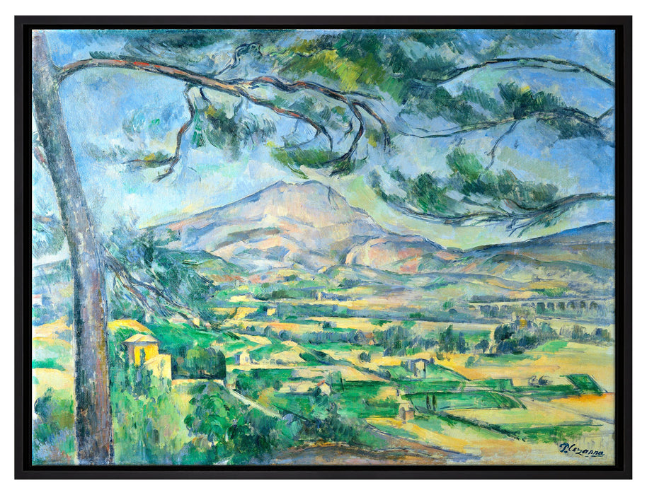 Paul Cézanne  - Mont Sainte-Victoireca  auf Leinwandbild gerahmt Größe 80x60