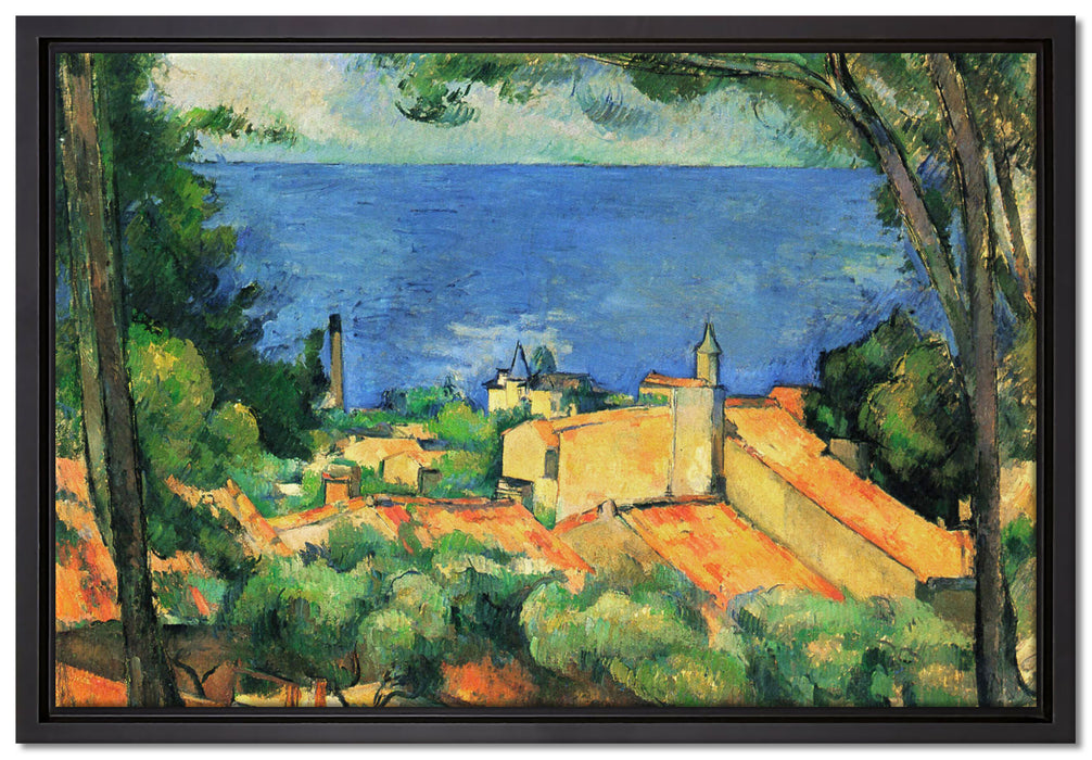 Paul Cézanne  - L'Estaque  auf Leinwandbild gerahmt Größe 60x40