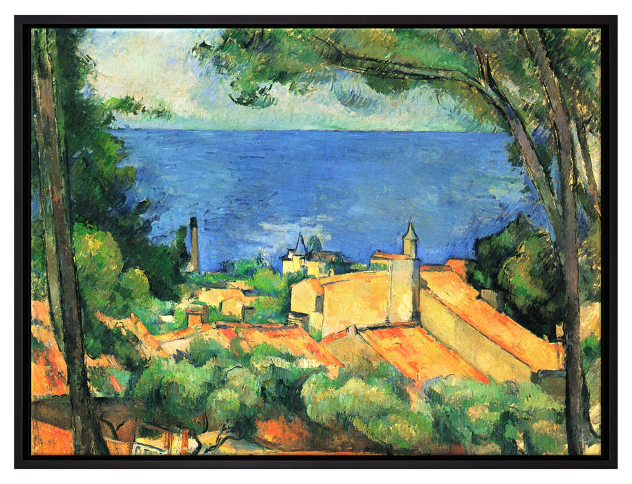 Paul Cézanne  - L'Estaque  auf Leinwandbild gerahmt Größe 80x60