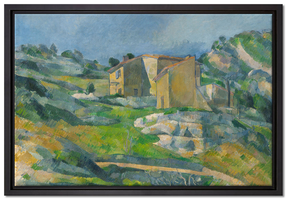 Paul Cézanne  - Das Riaux-Tal nahe l'Estaque  auf Leinwandbild gerahmt Größe 60x40