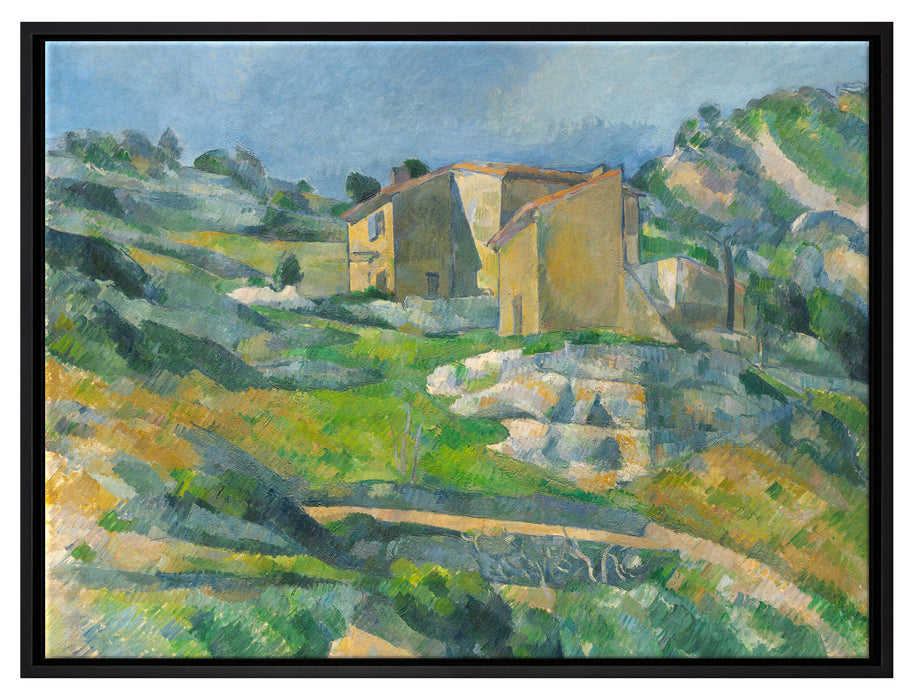 Paul Cézanne  - Das Riaux-Tal nahe l'Estaque  auf Leinwandbild gerahmt Größe 80x60