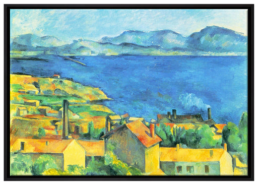 Paul Cézanne  - Die Bucht von Marseilles Blick von L' auf Leinwandbild gerahmt Größe 100x70