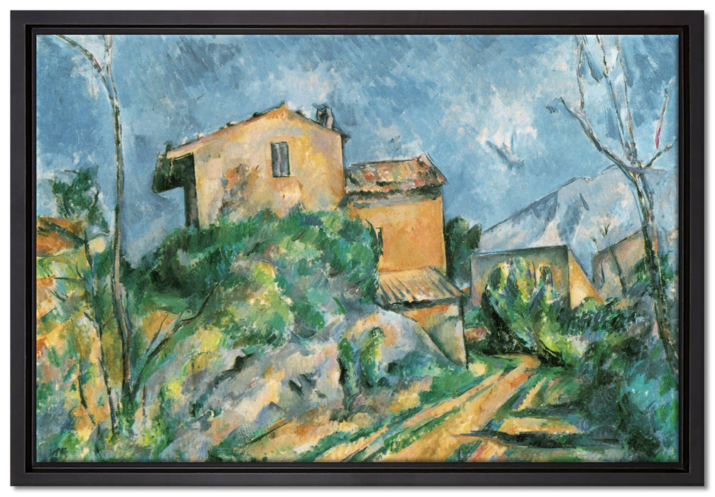 Paul Cézanne  - Das Haus Maria am Weg zum Château Noir  auf Leinwandbild gerahmt Größe 60x40