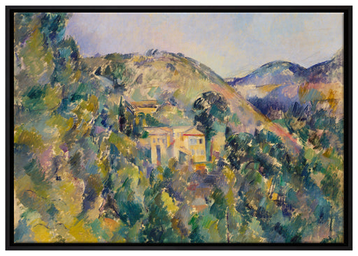 Paul Cézanne  - Blick aus das Domaine Saint auf Leinwandbild gerahmt Größe 100x70