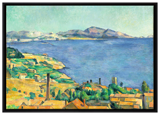 Paul Cézanne  - Der Golf von Marseilles auf Leinwandbild gerahmt Größe 100x70