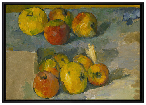 Paul Cézanne  - Äpfel auf Leinwandbild gerahmt Größe 100x70