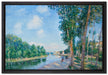 Alfred Sisley - Saint Mammès June Sunshine  auf Leinwandbild gerahmt Größe 60x40