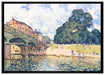 Alfred Sisley - Bridge At Hampton Court auf Leinwandbild gerahmt Größe 100x70