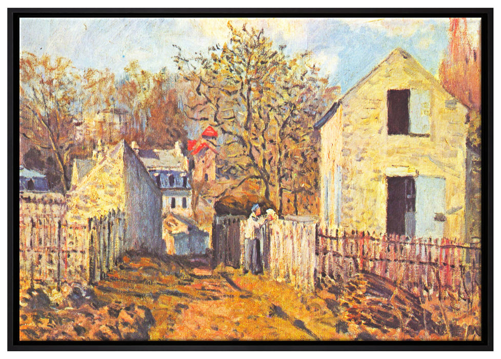 Alfred Sisley - Village de Voisins auf Leinwandbild gerahmt Größe 100x70