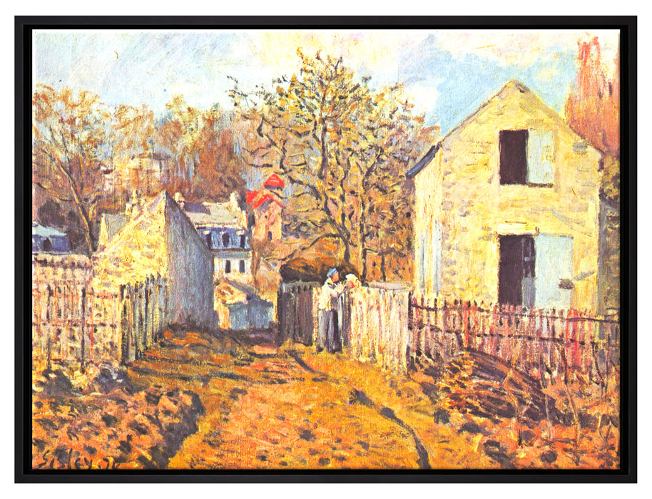 Alfred Sisley - Village de Voisins  auf Leinwandbild gerahmt Größe 80x60