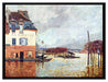 Alfred Sisley - Flood at Pont-Marley    auf Leinwandbild gerahmt Größe 80x60