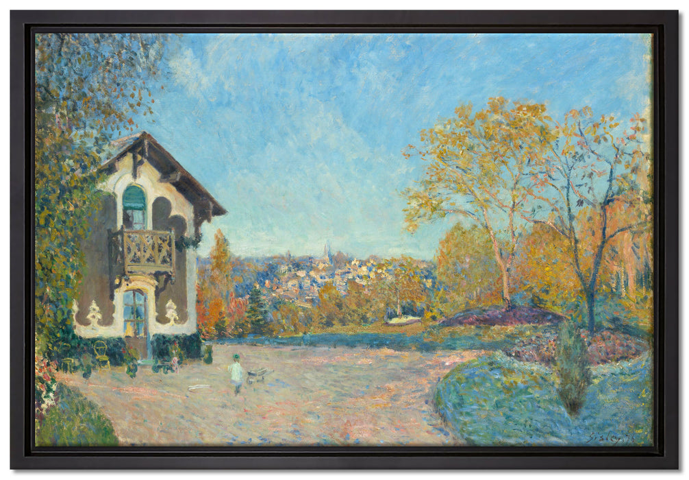 Alfred Sisley - View of Marly-le-Roi from Coeur-Volant  auf Leinwandbild gerahmt Größe 60x40