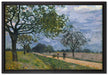 Alfred Sisley - The Road from Versailles to Louvecienne  auf Leinwandbild gerahmt Größe 60x40