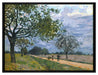 Alfred Sisley - The Road from Versailles to Louvecienne  auf Leinwandbild gerahmt Größe 80x60