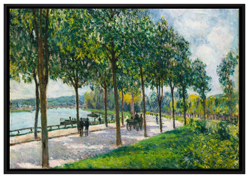 Alfred Sisley - Allée of Chestnut Trees  auf Leinwandbild gerahmt Größe 100x70