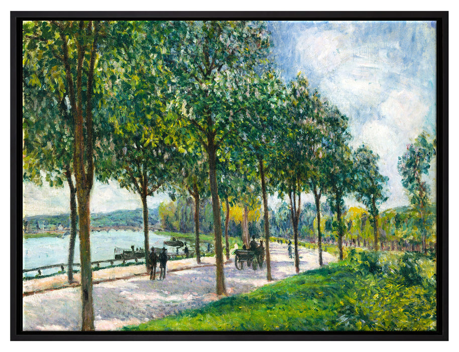 Alfred Sisley - Allée of Chestnut Trees   auf Leinwandbild gerahmt Größe 80x60