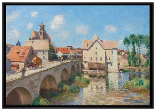 Alfred Sisley - Le pont de Moret auf Leinwandbild gerahmt Größe 100x70