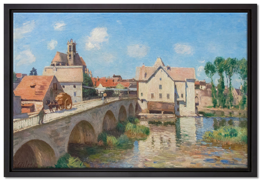 Alfred Sisley - Le pont de Moret  auf Leinwandbild gerahmt Größe 60x40