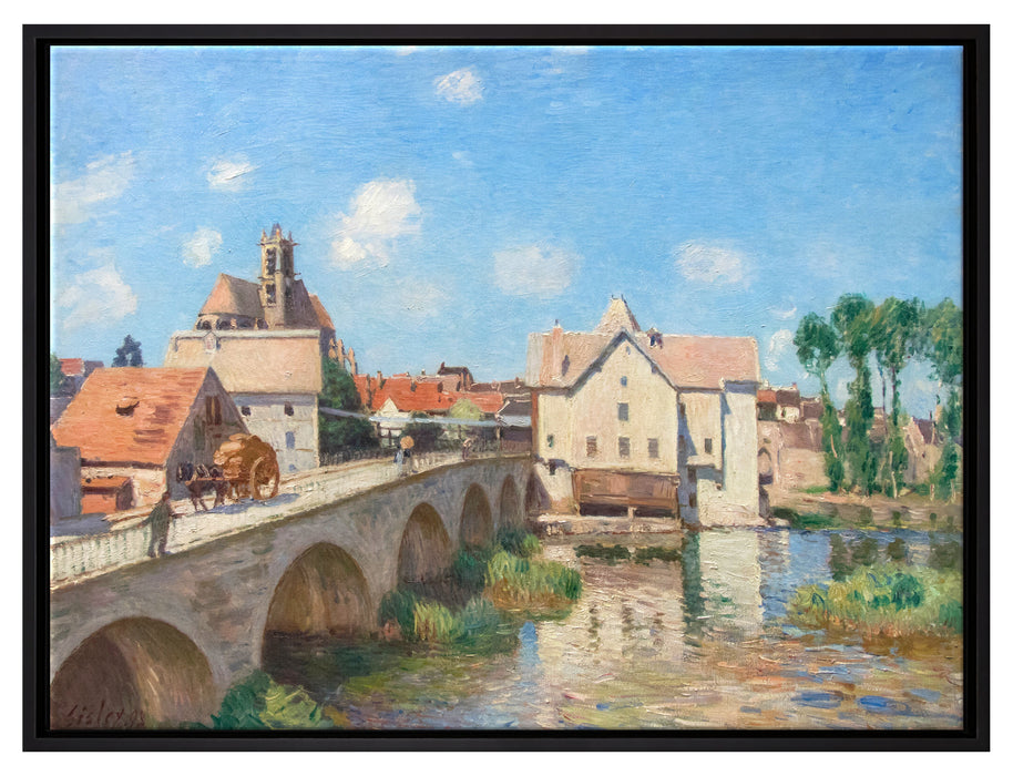 Alfred Sisley - Le pont de Moret  auf Leinwandbild gerahmt Größe 80x60