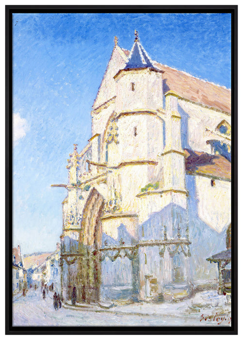 Alfred Sisley - L'église à Moret-Paris Petit-Palais auf Leinwandbild gerahmt Größe 100x70