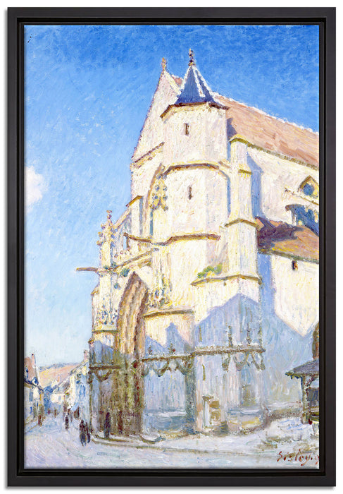 Alfred Sisley - L'église à Moret-Paris Petit-Palais  auf Leinwandbild gerahmt Größe 60x40