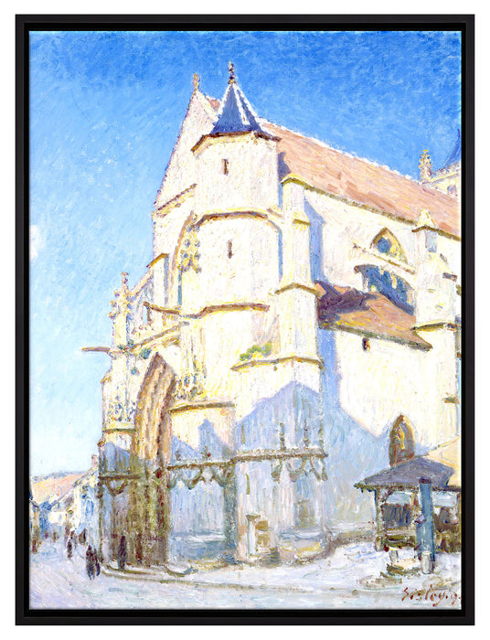 Alfred Sisley - L'église à Moret-Paris Petit-Palais  auf Leinwandbild gerahmt Größe 80x60